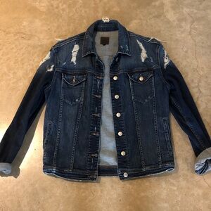 Joe's Jeans Women's Distressed Blue Denim Jacket